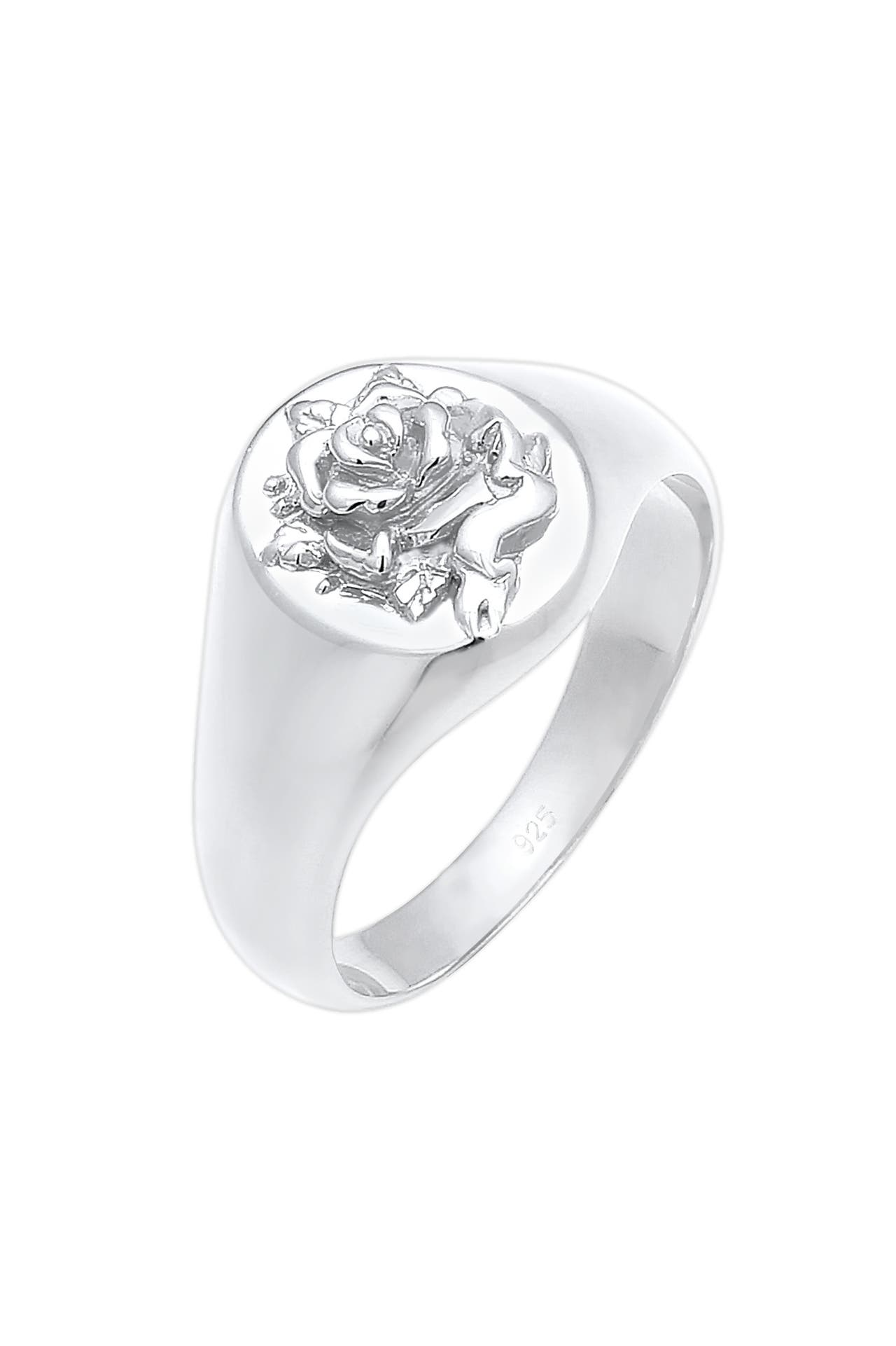 ELLI Ring Siegelring Damen Rose 925er Silber Silber, Bild 1