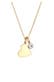 Kette Herz Anhänger Zirkonia Solitär Liebe 925 Silber, mit Kristallen von Swarovski® Gold