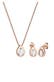 Schmuckset Set Tropfen Zirkonia Weiß 925 Sterling Silber Rosegold