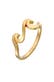 Ring Wellen Wave gold