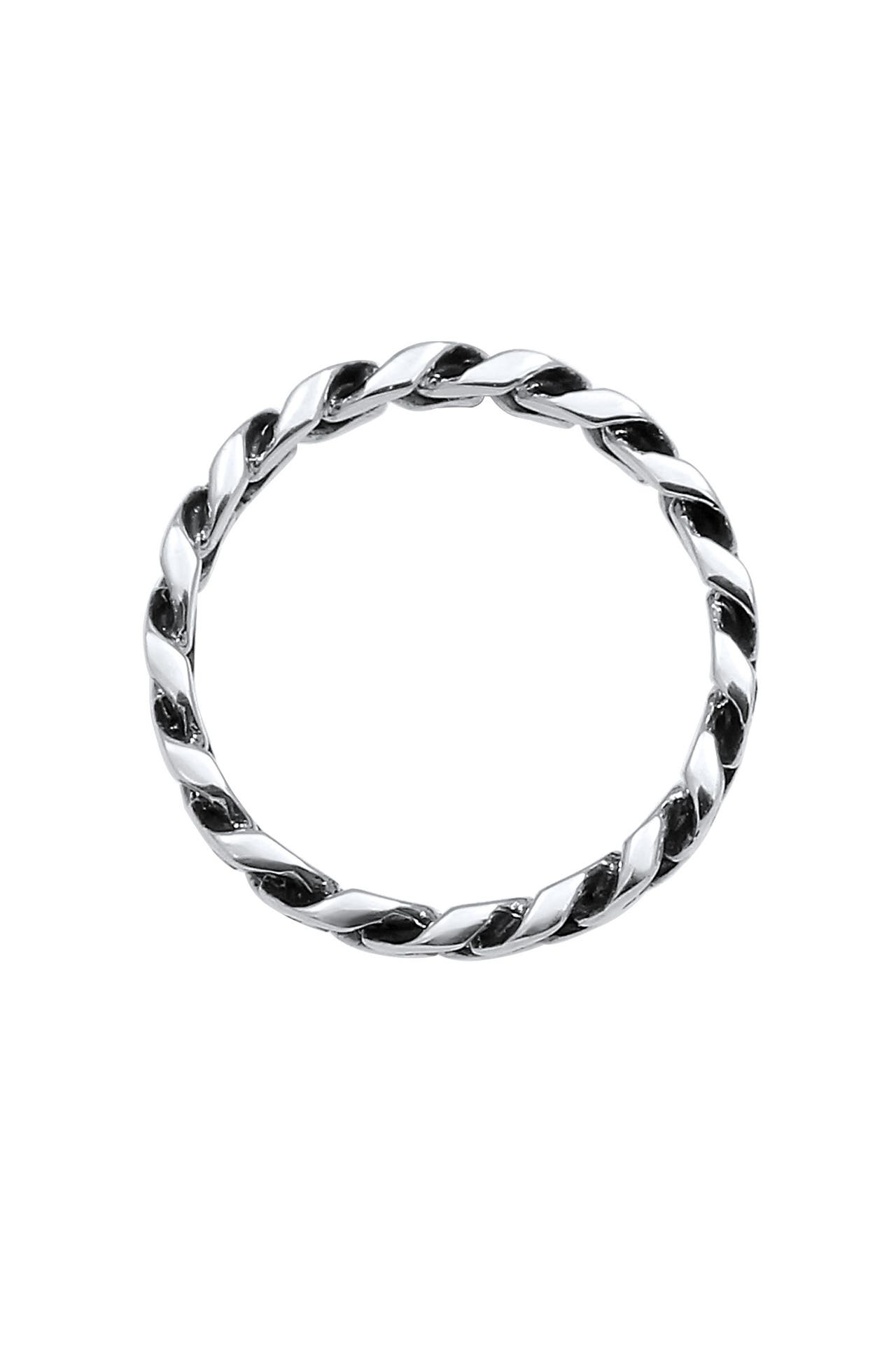 ELLI Ring Panzer Design Bandring 925 Silber Schwarz, Bild 1