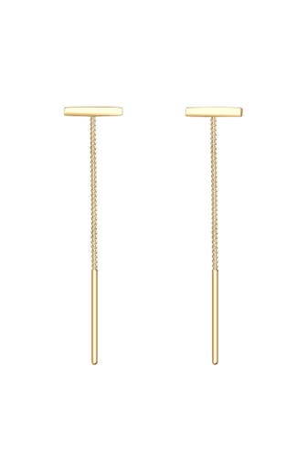 ELLI Ohrringe Durchzieher Kette Geo Trend Stift Schmuck Geschenk 925 Silber Gold