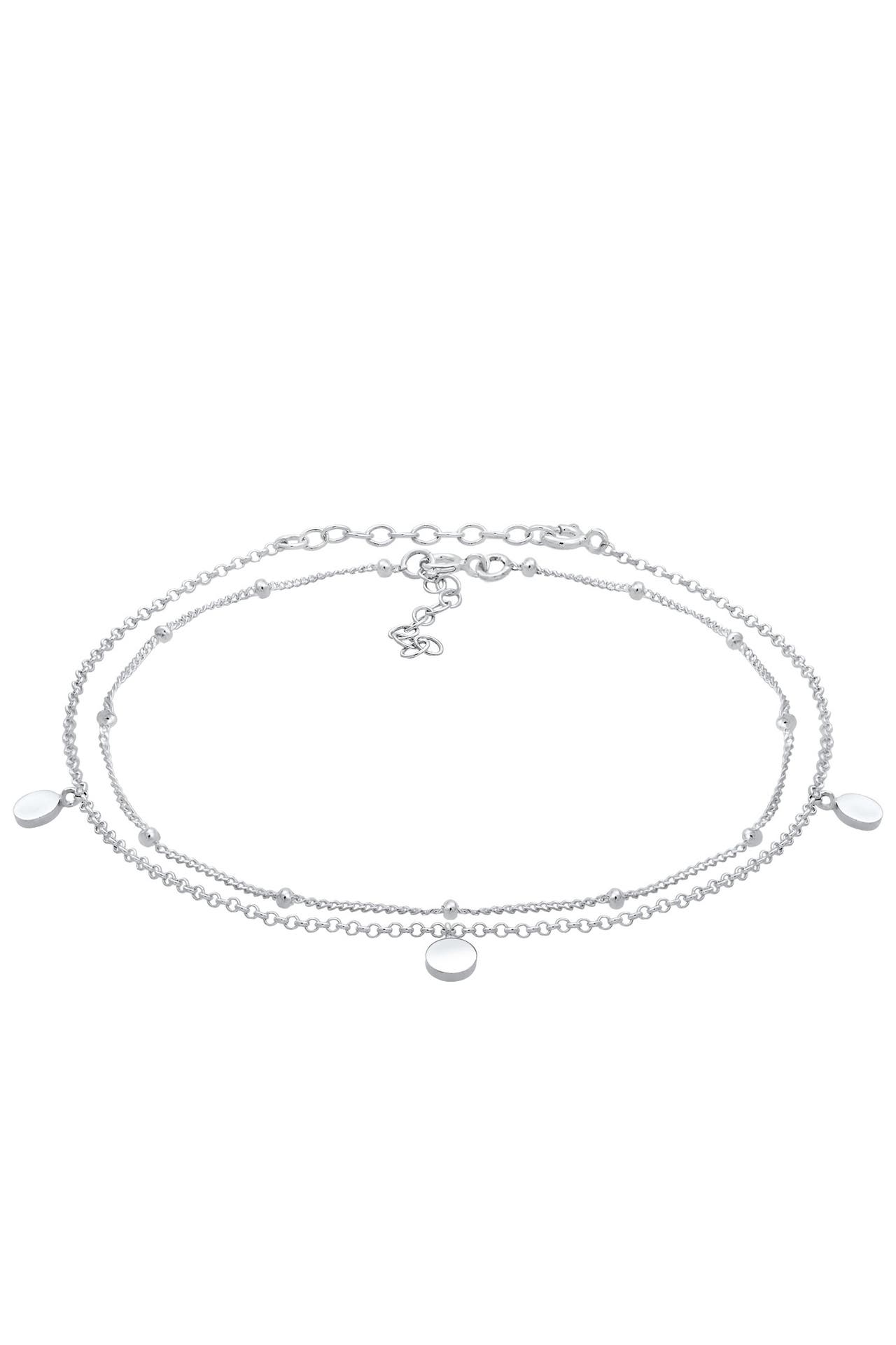 ELLI Fusskettchen Ball Basic 2er Set 925 Sterling Silber Silber, Bild 1