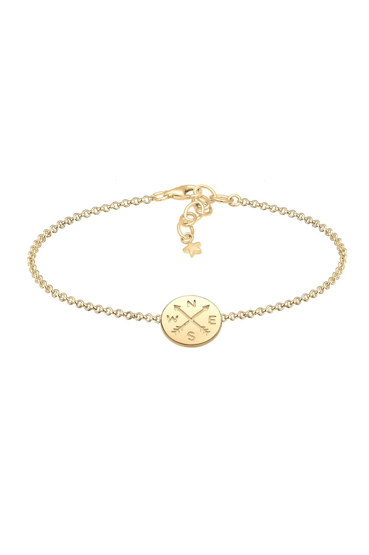 ELLI Armband Kompass 925 Sterling Silber Gold, Bild 1