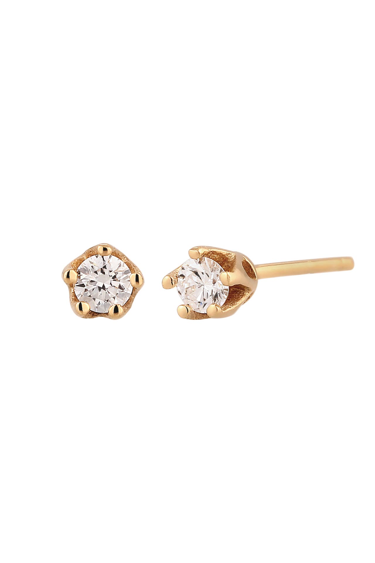 ELLI DIAMONDS Ohrringe Ohrstecker Diamant Weiß Brillantschliff (0.012ct) 585 Gelbgold Gold, Bild 1