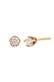 Ohrringe Ohrstecker Diamant Weiß Brillantschliff (0.012ct) 585 Gelbgold Gold