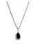 Kette Zirkonia Tropfen 925 Sterling Silber Schwarz
