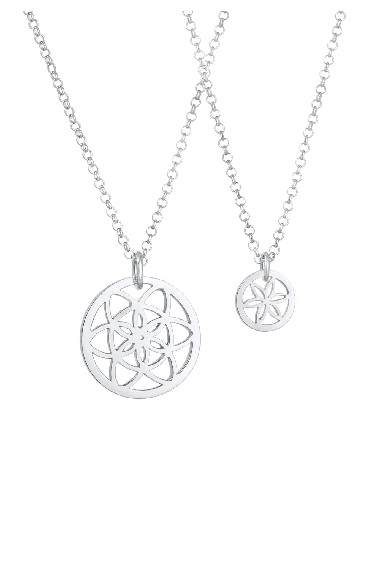 ELLI Kette Blume des Lebens Mutter Tochter 2er Set Silber Silber, Bild 1