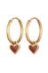 Ohrringe Creolen Herz Love Emaille 925 Silber Dunkelrot
