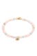 Armband Morganit Perlen Nazar Auge 925 Silber vergoldet Gold