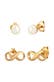 Ohrringe 2er Set Infinity Süßwasserzuchtperle 925 Silber Gold