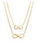 Kette Infinity Unendlichkeit Symbol 2er Set 925 Silber Gold
