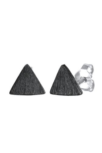 KUZZOI Ohrringe Dreieck Matt Oxidiert 925 Silber