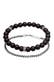 2er Set Armband Onyx 925 Silber schwarz
