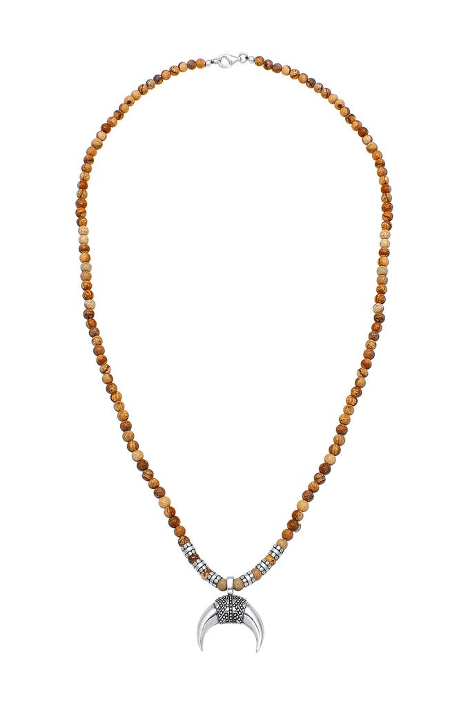 | Halbmond Silber online Outletcity kaufen Halskette 925er günstig Achat KUZZOI - Herren Jasper Look »