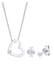 Schmuckset Kette Herz Diamant (0.075 ct.) Brillant Ohrstecker 925 Sterling Silber Silber