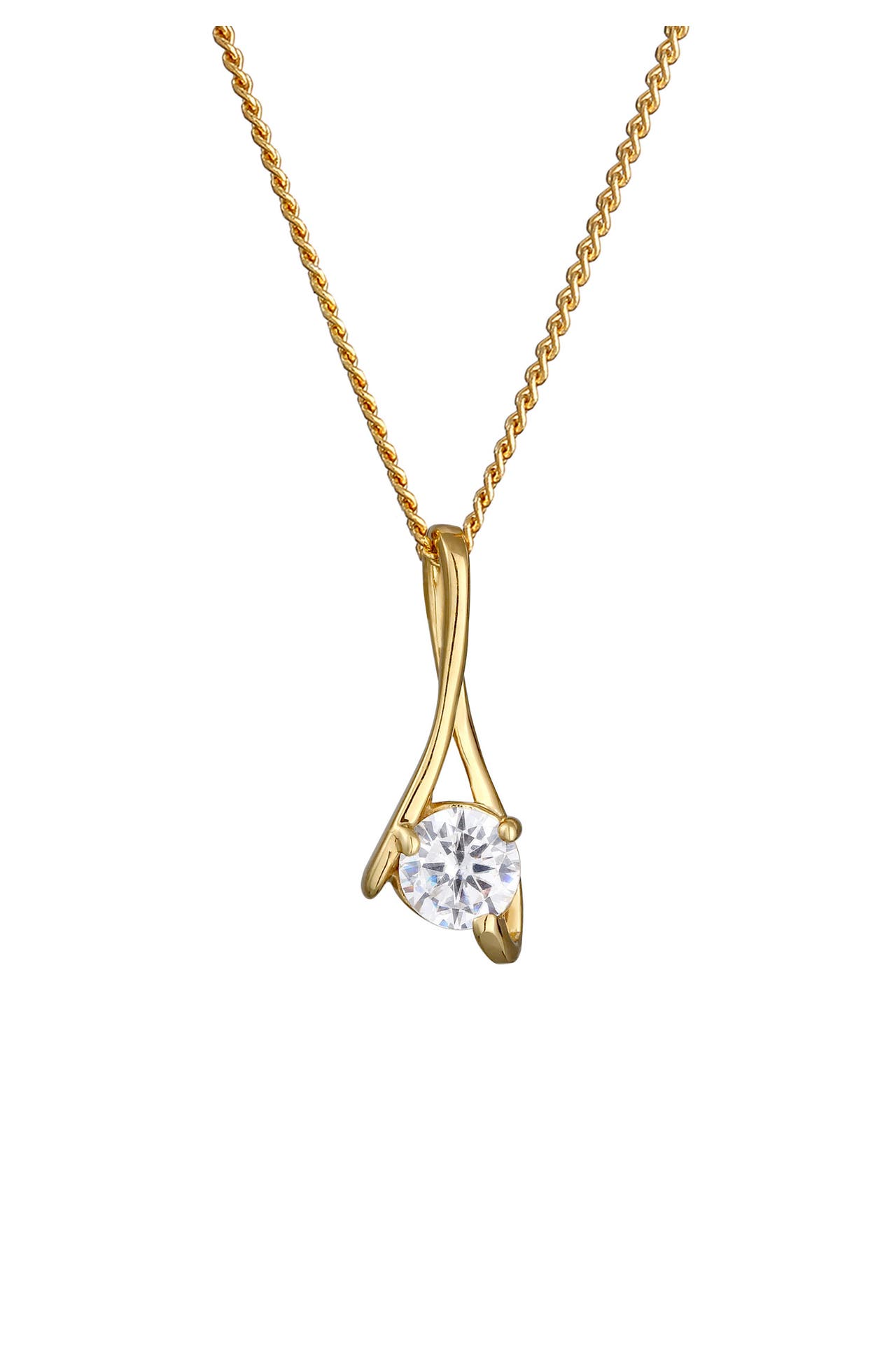 ELLI PREMIUM Kette Zirkonia 585 Gelbgold Gold, Bild 1