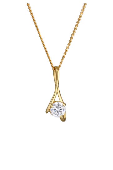 ELLI PREMIUM Kette Zirkonia 585 Gelbgold Gold