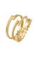 Ring Kugel Twist Geo Offen Set (3 tlg) 925 Silber Gold