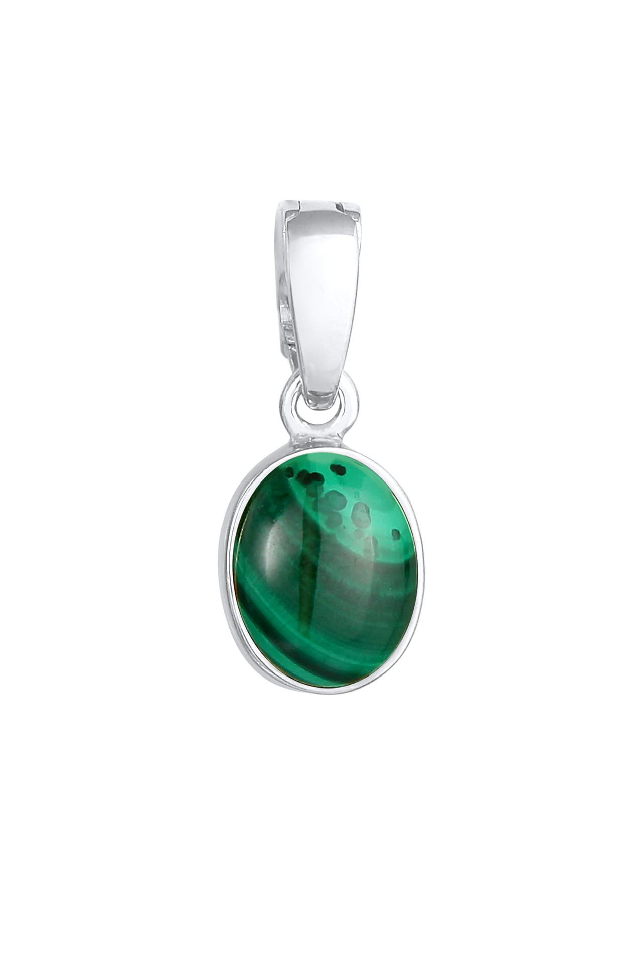 NENALINA Anhänger Edelstein Malachit Cabochon Oval 925 Silber, Bild 1