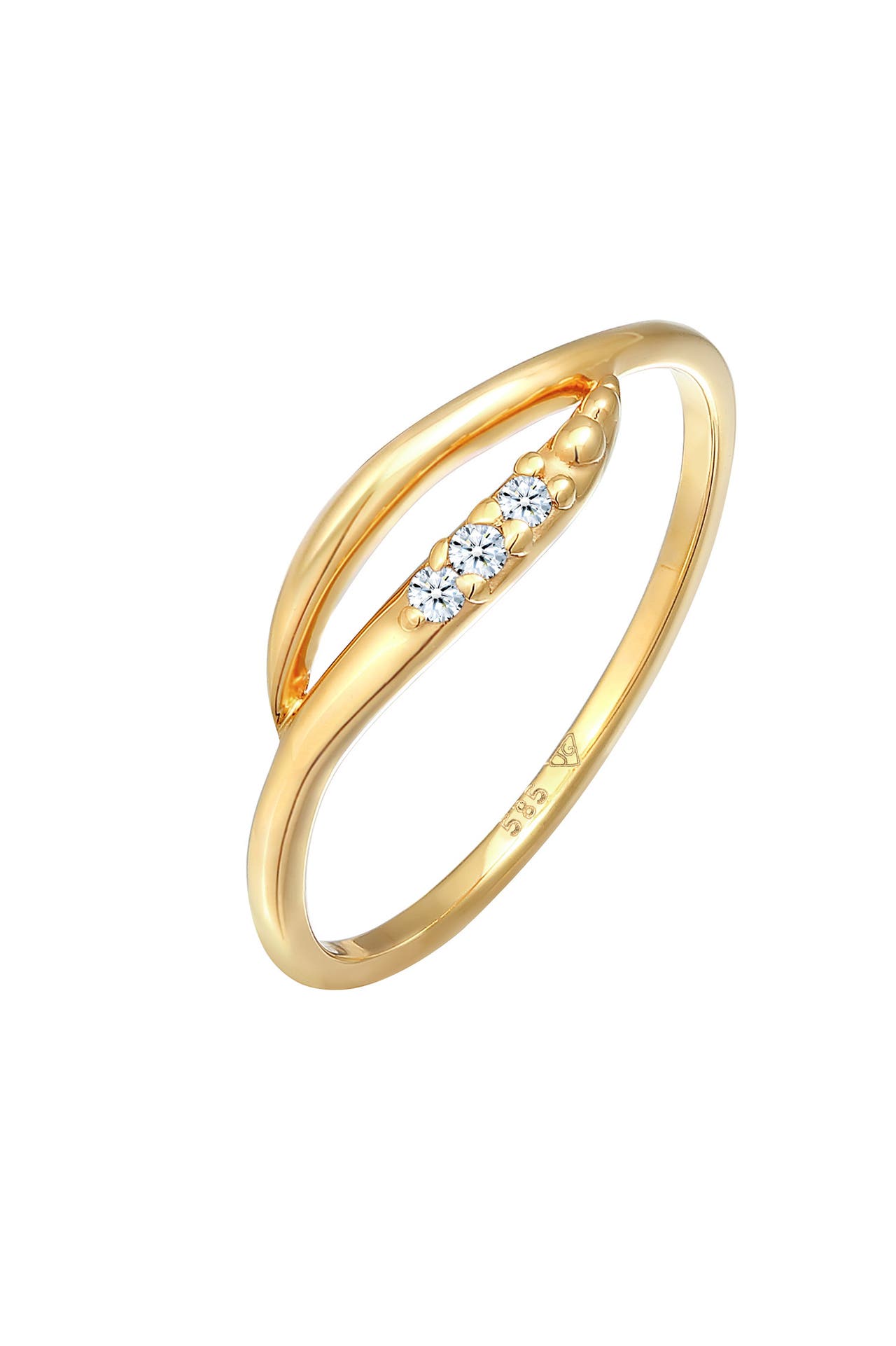 ELLI DIAMONDS Ring Diamant Elegant Stylish 0.045 ct. 585 Gelbgold Gold, Bild 1