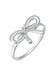 Ring Schleife Diamant Weiß Brillantschliff (0.015 ct) 925 Sterling Silber Weiß