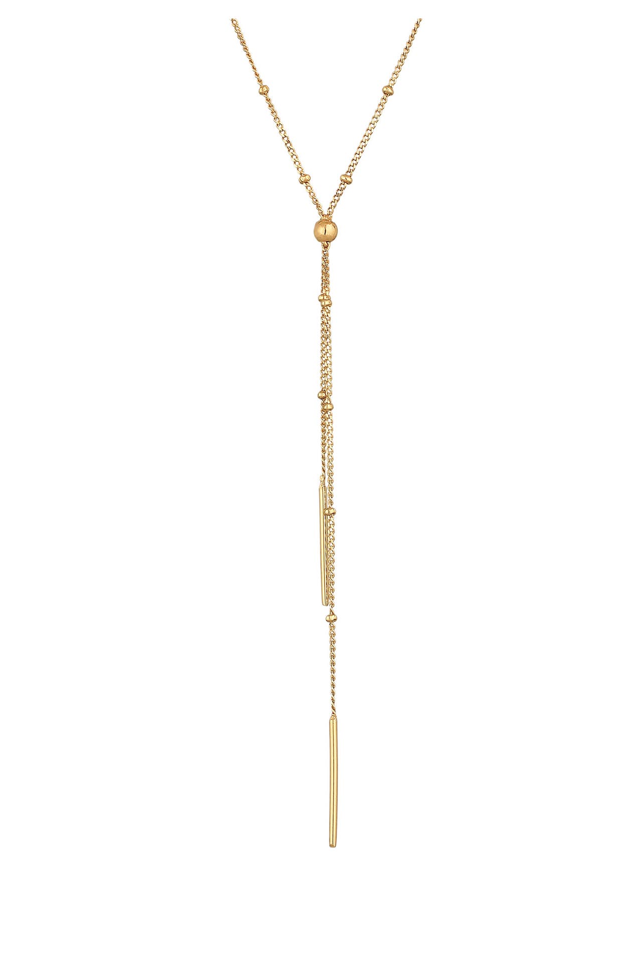 ELLI Kette Y-Kette Kugel Stab Minimal 925 Silber Gold, Bild 1