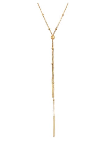ELLI Kette Y-Kette Kugel Stab Minimal 925 Silber Gold