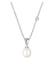 Kette Süßwasserzuchtperl Diamant Weiß (0,03 ct) 925 Sterling Silber Weiß