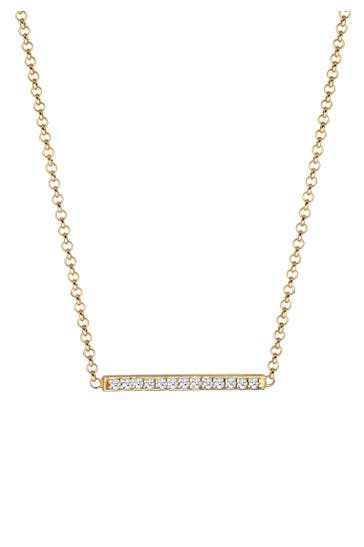 ELLI DIAMONDS Kette Klassisch Diamanten Reihe (0.065 ct.) 375 Gelbgold Gold