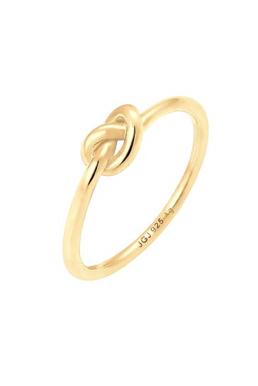 ELLI Ring Knoten 925 Sterling Silber Gold