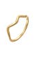 Ring Wellen Minimal Geo Trend 925 Silber Gold