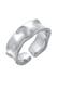 Ring Bandring Offen Struktur für Damen Silber