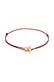Armband Stern Nylon 925 Sterling Silber vergoldet Rot
