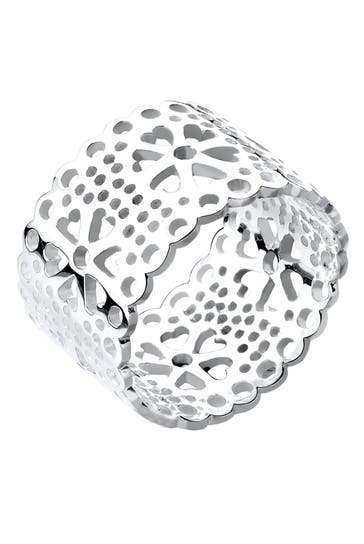 ELLI Ring Blume Ornament Cut Out 925 Silber Silber
