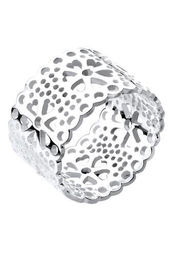 ELLI Ring Blume Ornament Cut Out 925 Silber