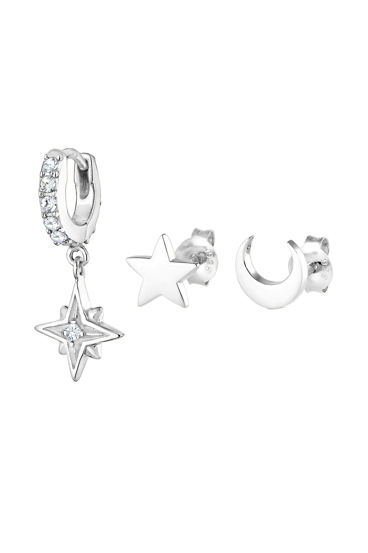 ELLI Ohrringe Set mit Kristallen von Swarovski® 925 Silber Silber, Bild 1