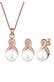 Schmuckset Infinity Perlen Kristalle 925 Silber Rosegold