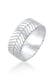 Ring Bandring Gräten Struktur Trend Cool 925 Silber Silber