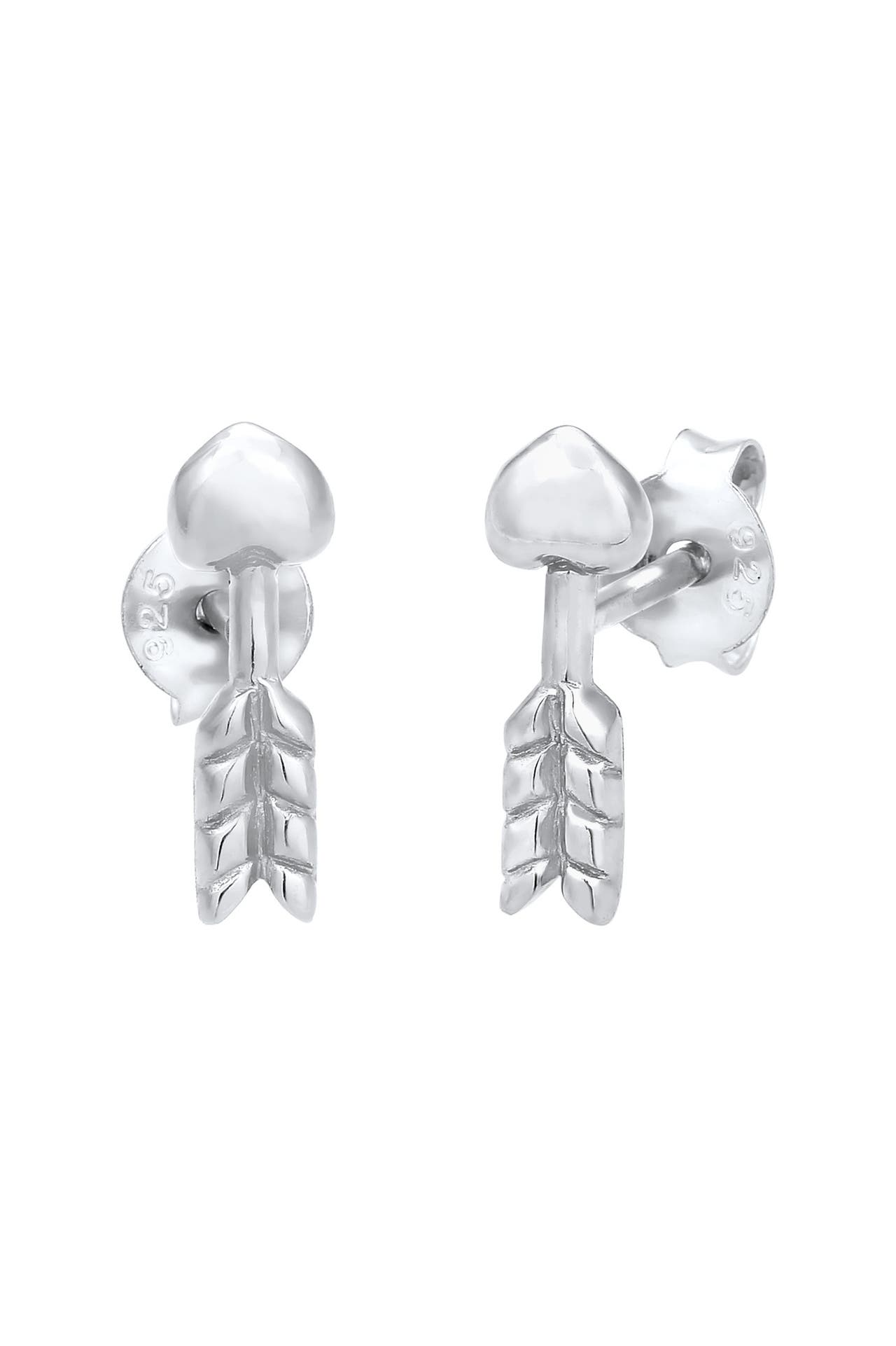 ELLI Ohrringe Stecker Herz Pfeil Symbol Romantisch 925 Silber Silber, Bild 1