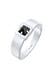 Ring Herren Bandring Onyx Pyramide 925 Silber