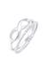 Ring Infinity Bandring Gedreht Stapelring Set 925 Silber Silber