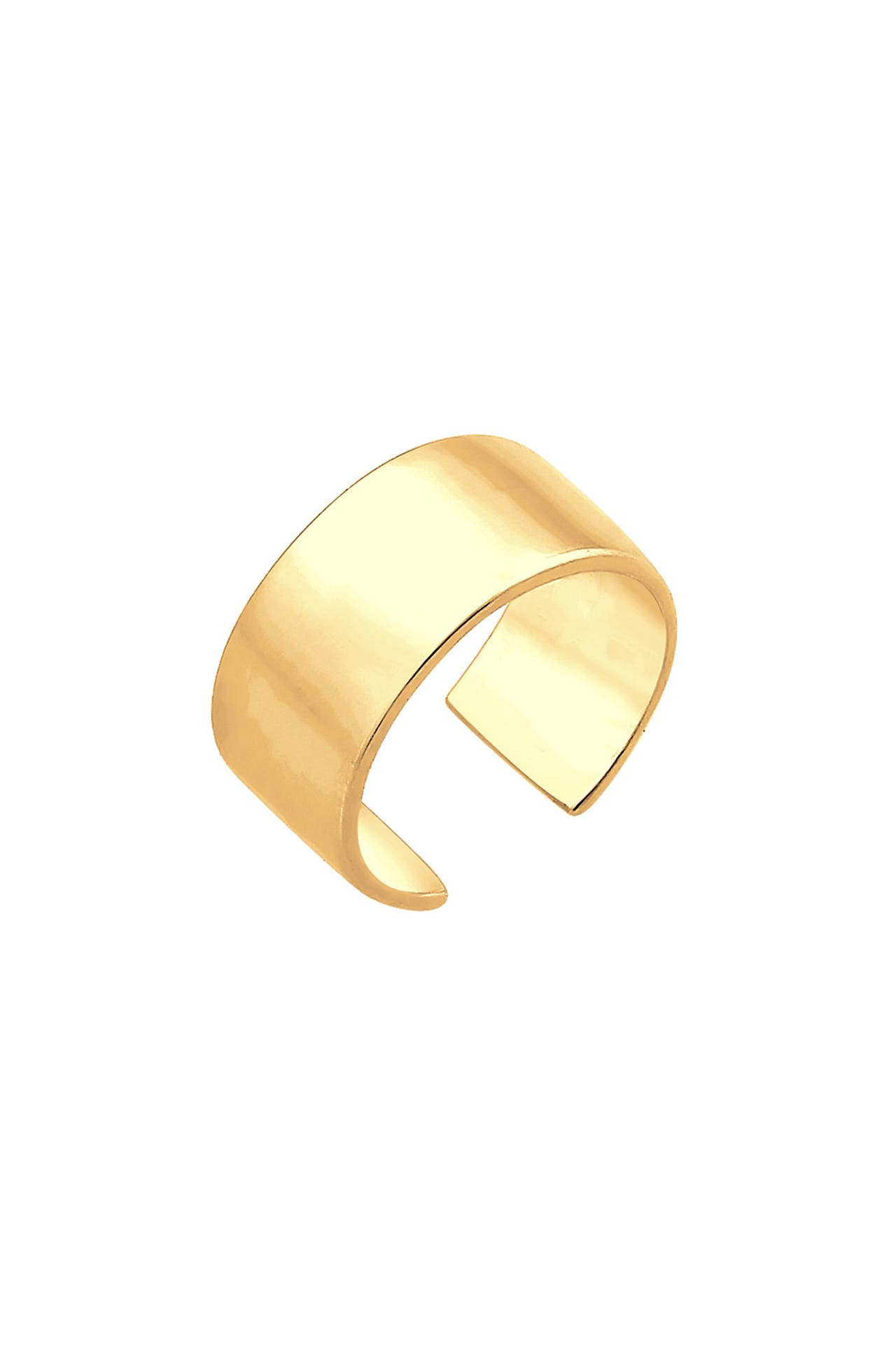 ELLI Ohrringe Basic Single Earcuff Trend Breit 925 Silber Gold, Bild 1