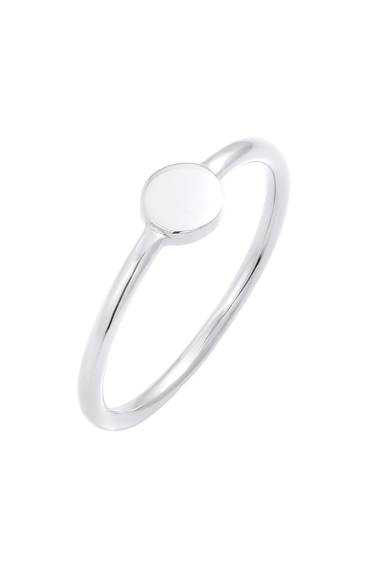 ELLI Ring Plättchen Kreis Geo Basic 925 Silber Silber, Bild 1