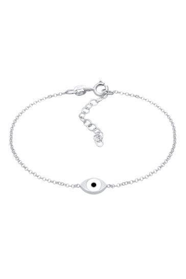 ELLI Armband Evil Eye Auge Symbol Emaille 925er Silber Schwarz