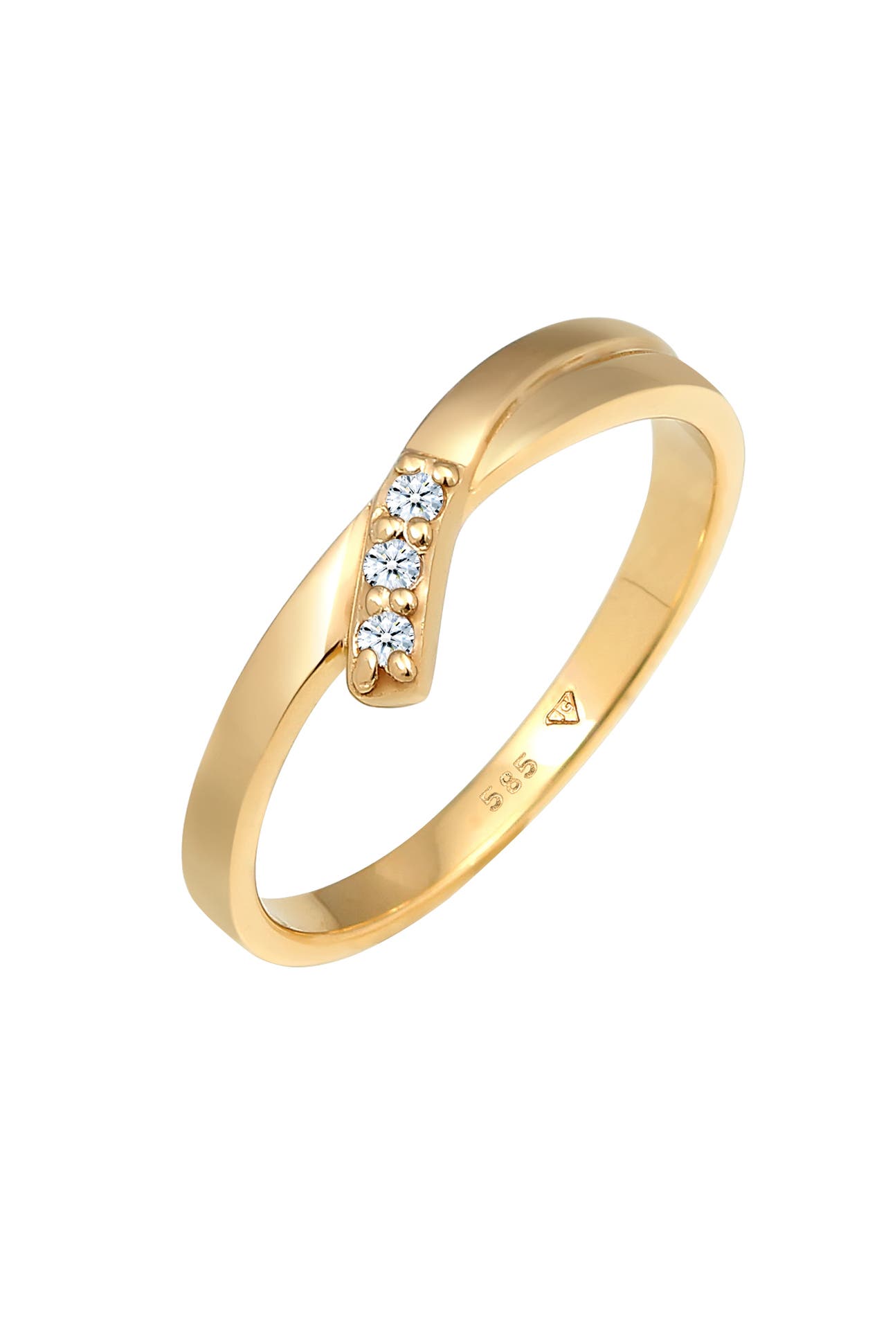 ELLI DIAMONDS Ring Verlobungsring Diamant (0.04 ct.) 585 Gelbgold Gold, Bild 1