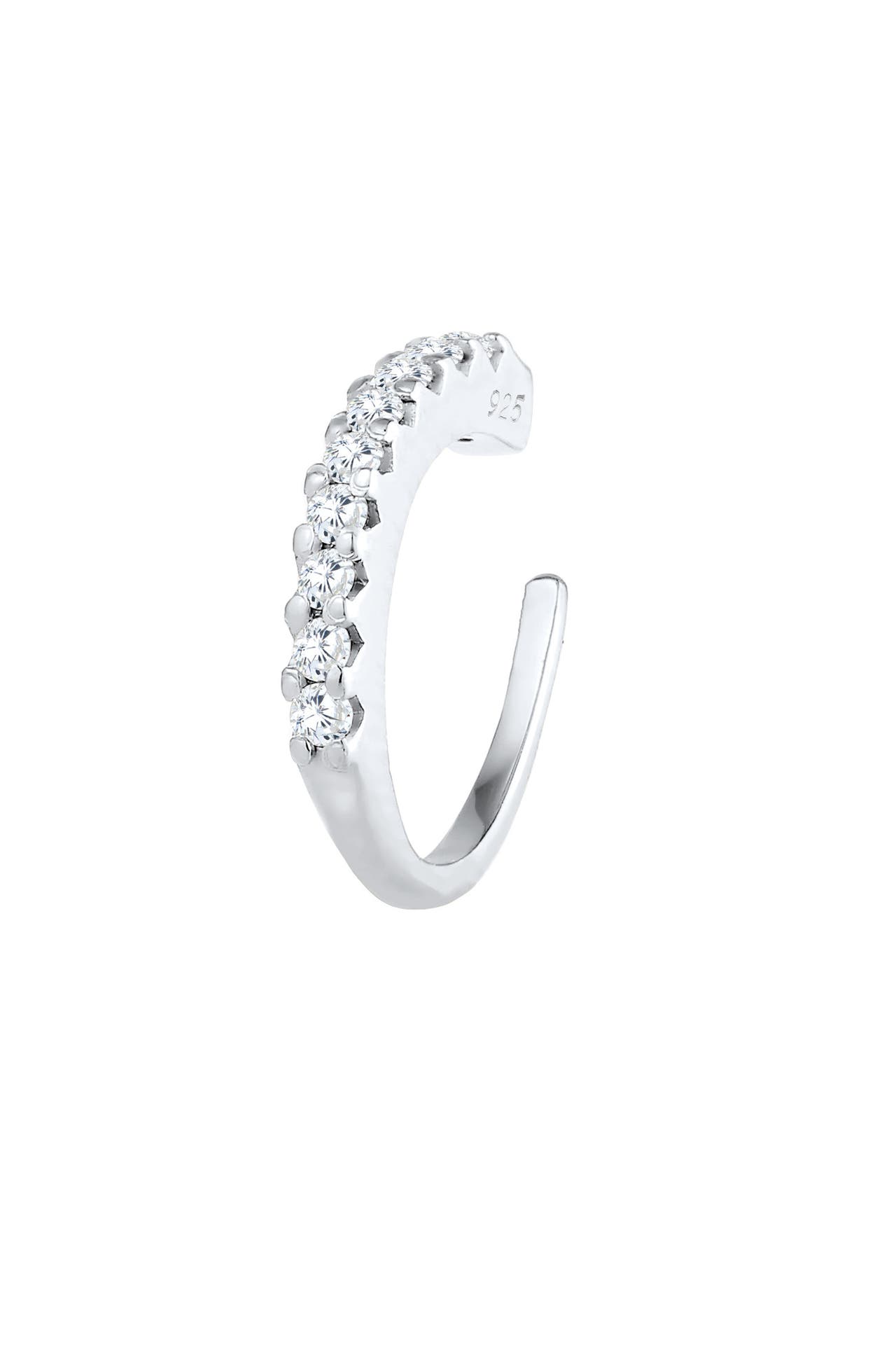 ELLI Ohrringe Earcuff Zirkona Kristalle Trend Single 925 Silber Silber, Bild 1