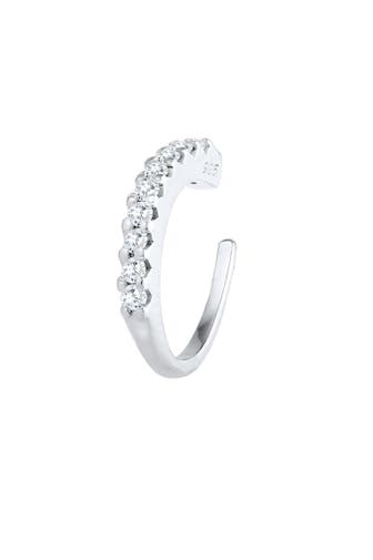 ELLI Ohrringe Earcuff Zirkona Kristalle Trend Single 925 Silber Silber