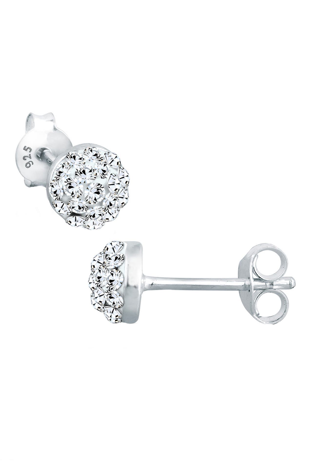 ELLI Ohrringe Weiß 925 Sterling Silber, mit Kristallen von Swarovski® Weiß, Bild 1