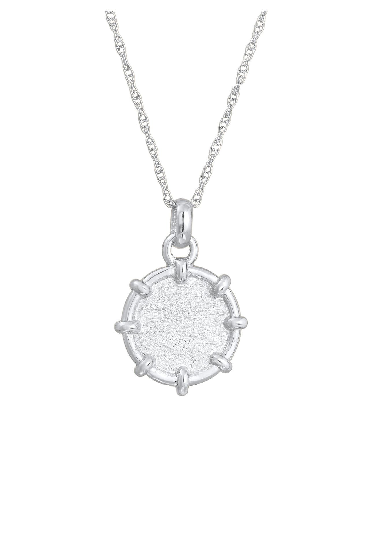 ELLI Kette Münze Disc Plättchen Strukturiert 925 Silber Silber, Bild 1